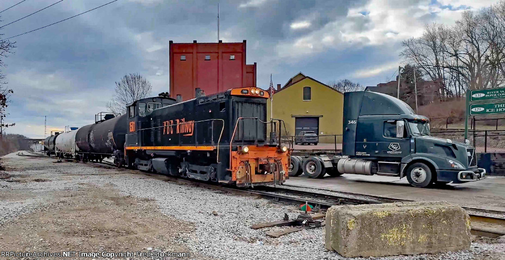 AB 1501 backs toward Brittain Yard,